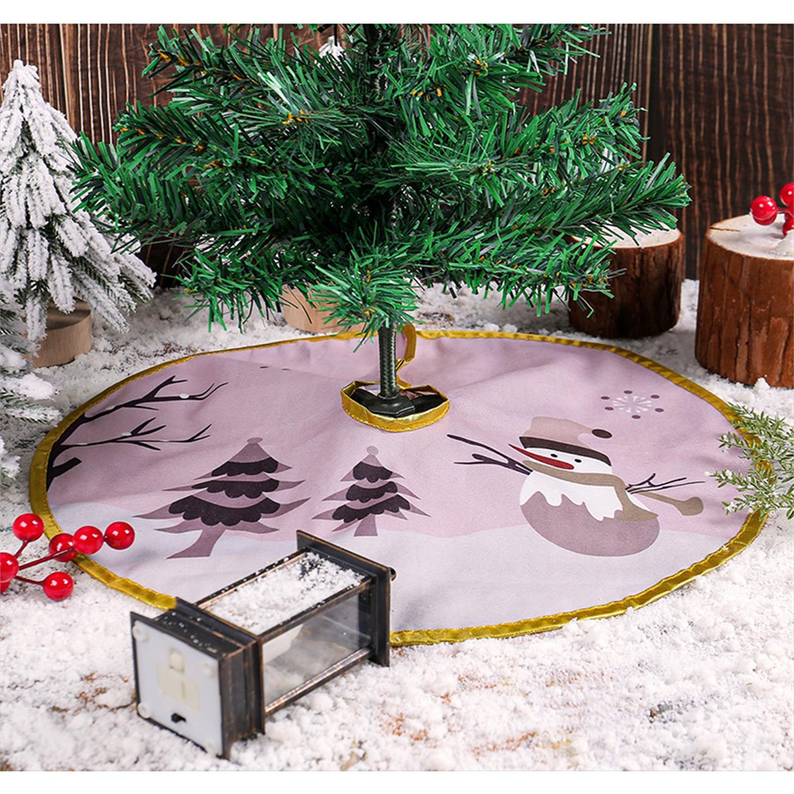 ASEIDFNSA Christmas Golden Border Dress Layout Creative Santa Printed Christmas Tree Decoration Apron Bath Mats for Bathroom Non Slip Thick Soft Bath Rug Set, Bath Mats for Bathroom Sets Gray